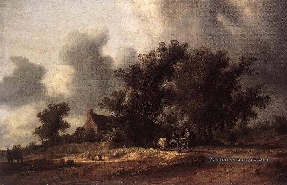 Après le paysage de pluie Salomon van Ruysdael Peintures à l'huile